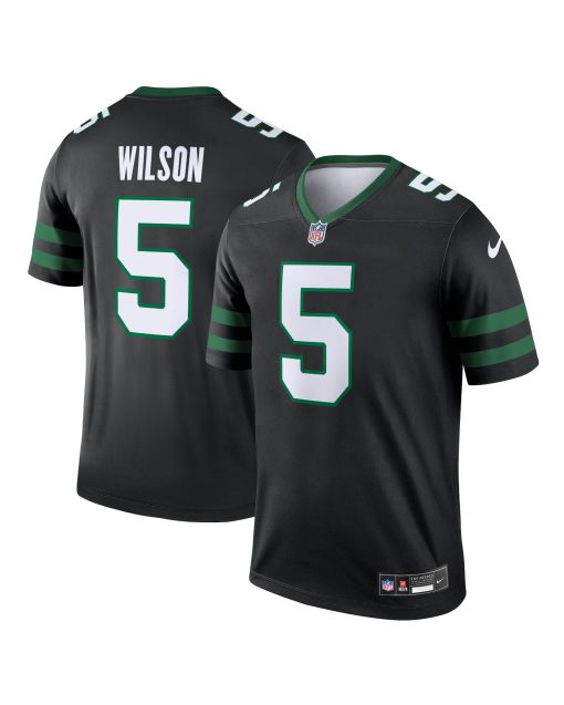 Men’s New York Jets Garrett Wilson Black Alternate Legend Player Performance Top
