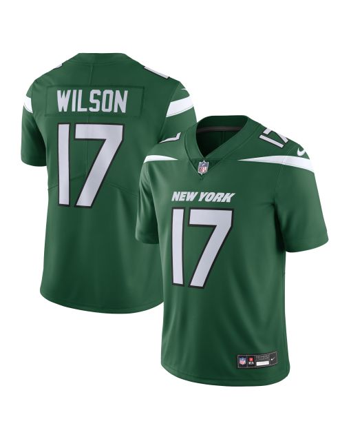 Men’s New York Jets Garrett Wilson Gotham Green Vapor Untouchable Limited Jersey