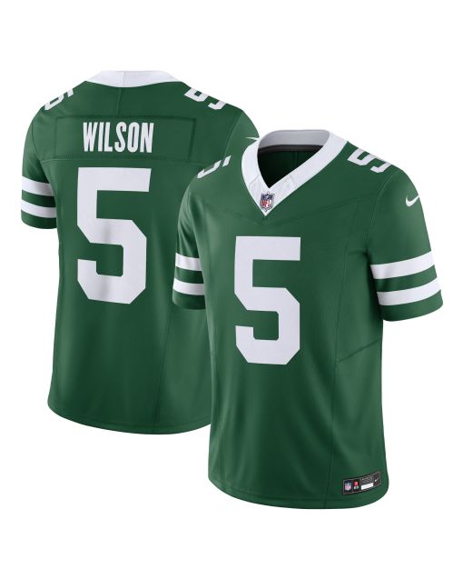Men’s New York Jets Garrett Wilson Legacy Green Vapor F.U.S.E. Limited Jersey