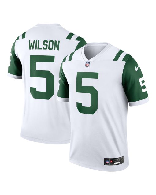 Men’s New York Jets Garrett Wilson White Alternate Legend Player Performance Top