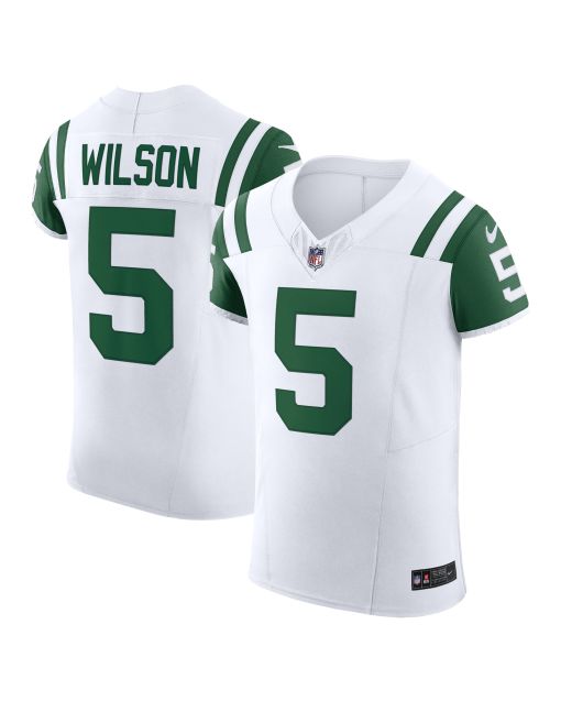 Men’s New York Jets Garrett Wilson White Classic Alternate Vapor F.U.S.E. Elite Jersey