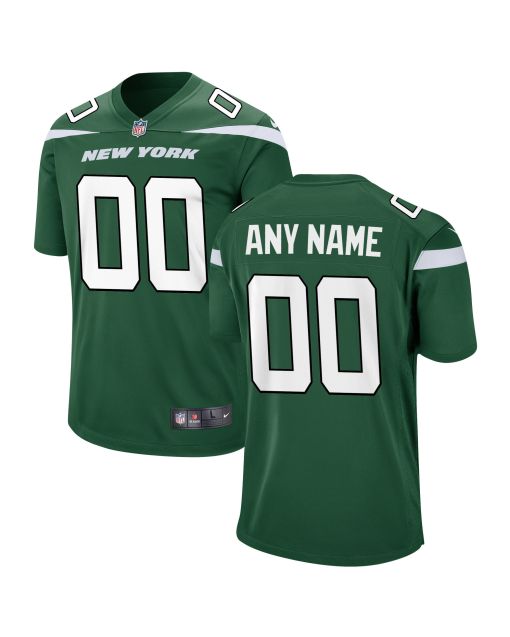 Men’s New York Jets Gotham Green Game Custom Jersey