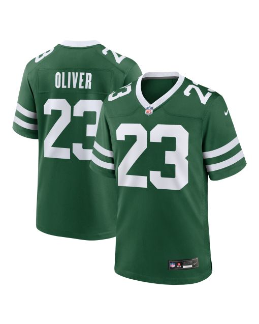 Men’s New York Jets Isaiah Oliver Legacy Green Team Game Jersey