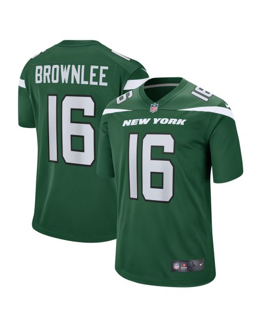 Men’s New York Jets Jason Brownlee Gotham Green Game Jersey