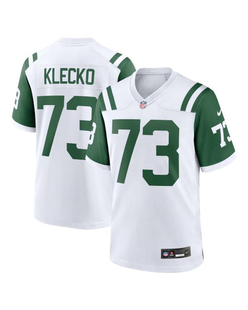 Men’s New York Jets Joe Klecko White Classic Alternate Retired Player Game Jersey