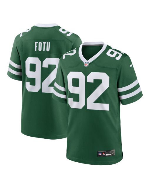 Men’s New York Jets Leki Fotu Legacy Green Team Game Jersey