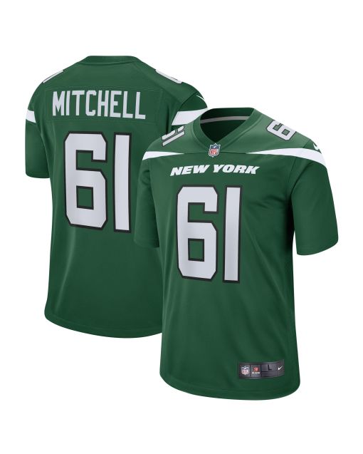 Men’s New York Jets Max Mitchell Gotham Green Game Player Jersey