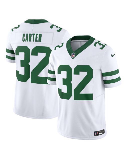 Men’s New York Jets Michael Carter Legacy White Vapor F.U.S.E. Limited Jersey