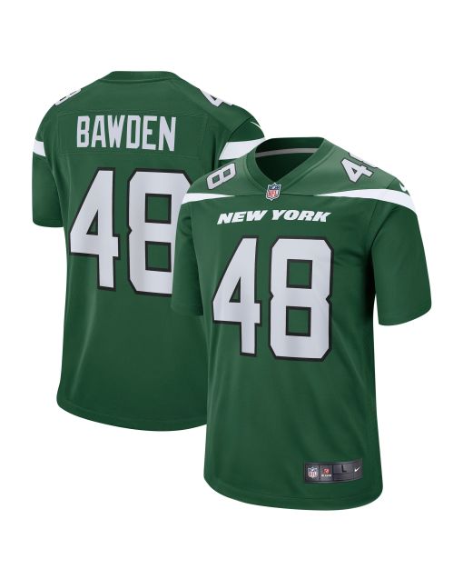 Men’s New York Jets Nick Bawden Gotham Green Game Player Jersey