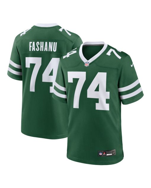 Men’s New York Jets Olu Fashanu Gotham Green Player Game Jersey