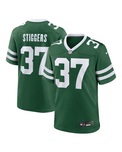 Men’s New York Jets Qwan’tez Stiggers Legacy Green Team Game Jersey