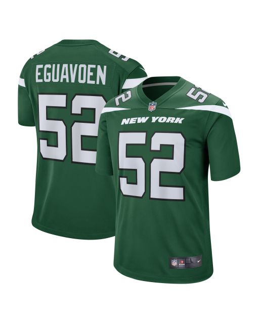 Men’s New York Jets Sam Eguavoen Gotham Green Game Jersey