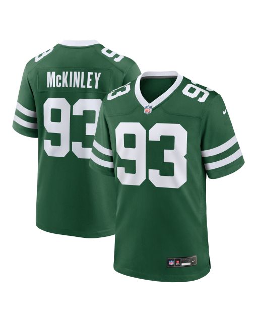 Men’s New York Jets Takk McKinley Legacy Green Team Game Jersey