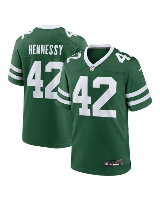 Men’s New York Jets Thomas Hennessy Legacy Green Team Game Jersey