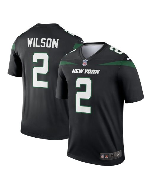 Men’s New York Jets Zach Wilson Black Alternate Legend Player Performance Top