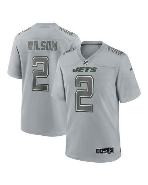 Men’s New York Jets Zach Wilson Gray Atmosphere Fashion Game Jersey