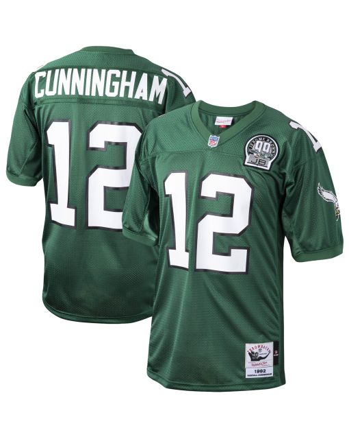 Men’s Philadelphia Eagles 1992 Randall Cunningham Mitchell & Ness Green Throwback Retired Player Jersey