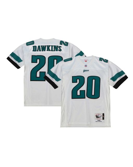 Men’s Philadelphia Eagles 1996 Brian Dawkins Mitchell & Ness White Throwback Retired Player Jersey
