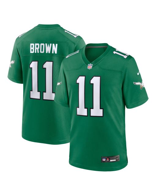Men’s Philadelphia Eagles A.J. Brown Kelly Green Alternate Game Player Jersey
