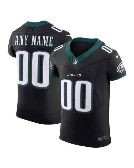 Men’s Philadelphia Eagles Black Alternate Vapor F.U.S.E. Elite Custom Jersey