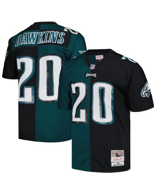 Men’s Philadelphia Eagles Brian Dawkins Mitchell & Ness Midnight Green/Black 2004 Split Legacy Jersey