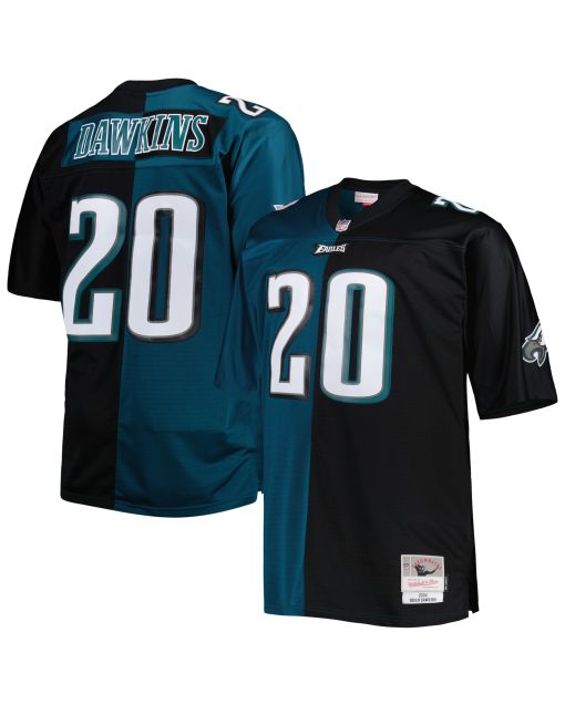 Men’s Philadelphia Eagles Brian Dawkins Mitchell & Ness Midnight Green/Black Big & Tall Split Legacy Retired Player Jersey