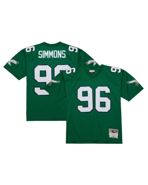 Men’s Philadelphia Eagles Clyde Simmons Mitchell & Ness Kelly Green Legacy Jersey