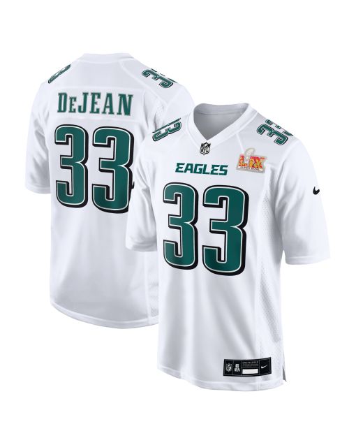 Men’s Philadelphia Eagles Cooper DeJean Tundra White Super Bowl LIX Fashion Game Jersey