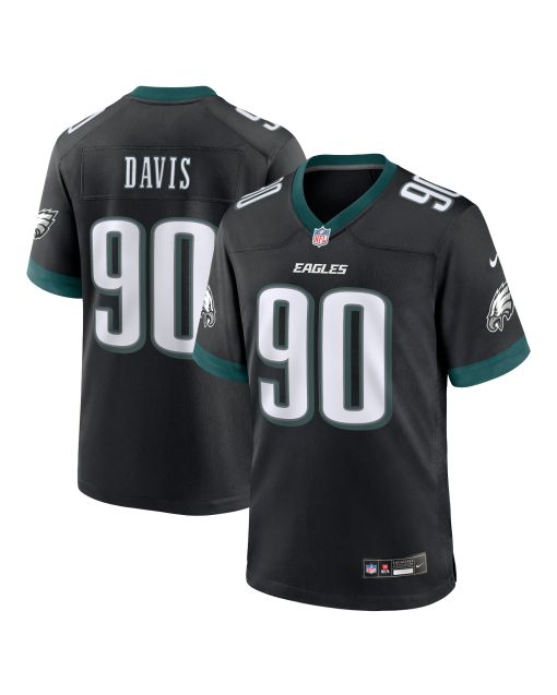 Men’s Philadelphia Eagles Davis Black Alternate Game Jersey