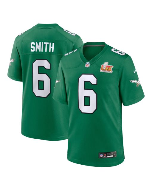 Men’s Philadelphia Eagles DeVonta Smith Kelly Green Super Bowl LIX 2nd Alternate Game Jersey