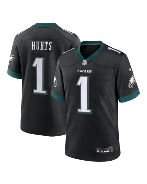 Men’s Philadelphia Eagles Jalen Hurts Black Alternate Game Jersey