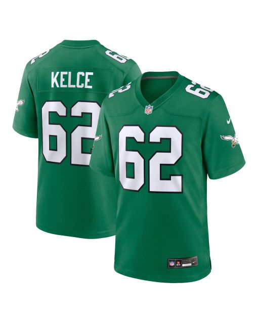 Men’s Philadelphia Eagles Jason Kelce Kelly Green Alternate Game Player Jersey