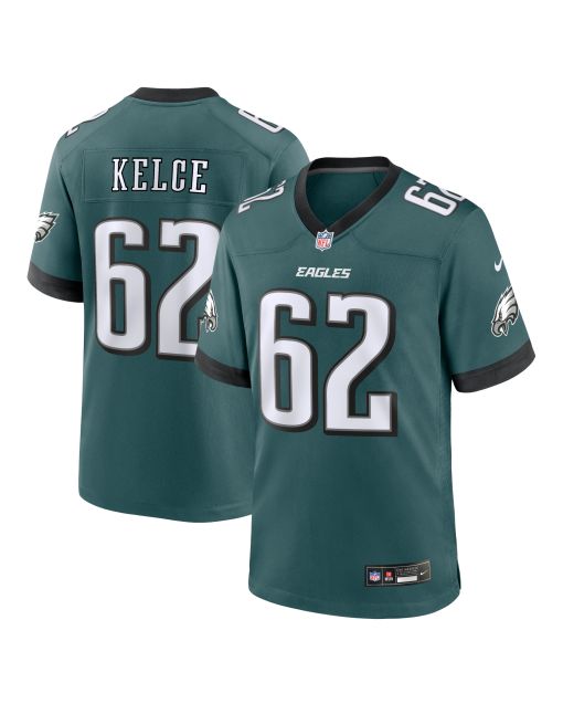Men’s Philadelphia Eagles Jason Kelce Midnight Green Team Game Jersey
