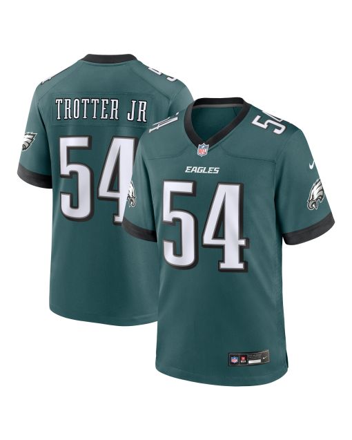 Men’s Philadelphia Eagles Jeremiah Trotter Jr. Green Game Jersey