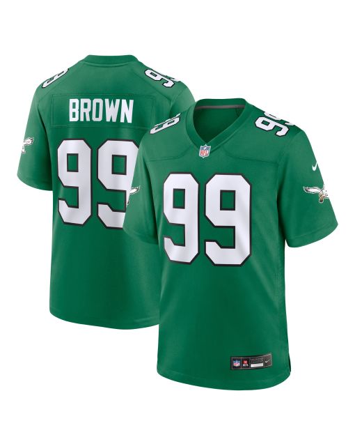 Men’s Philadelphia Eagles Jerome Brown Kelly Green Alternate Game Jersey