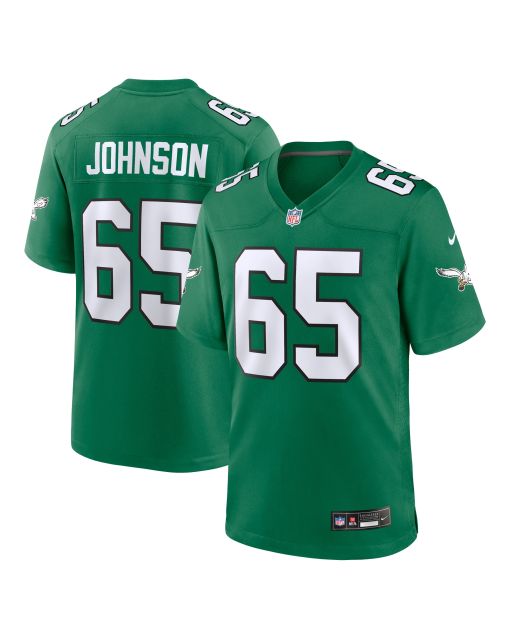 Men’s Philadelphia Eagles Lane Johnson Kelly Green Alternate Game Jersey