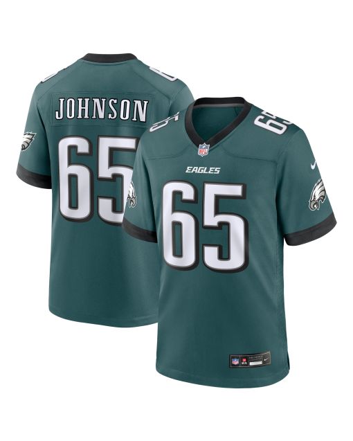 Men’s Philadelphia Eagles Lane Johnson Midnight Green Team Game Jersey