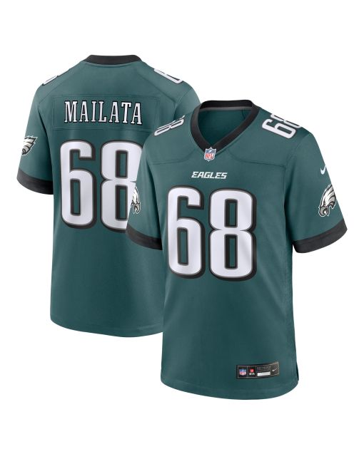Men’s Philadelphia Eagles Mailata Midnight Green Team Game Jersey