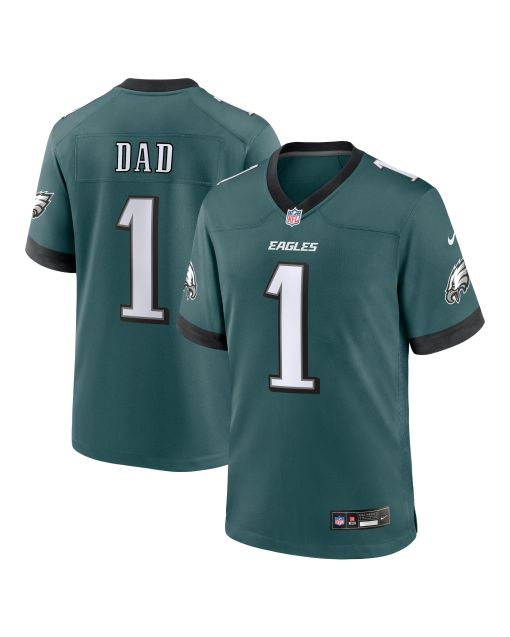 Men’s Philadelphia Eagles Midnight Green #1 Dad Game Jersey