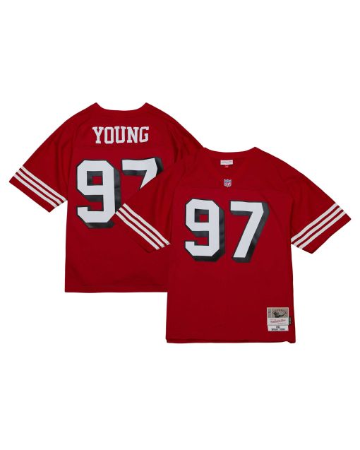 Men’s San Francisco 49ers Bryant Young Mitchell & Ness Scarlet Legacy Jersey