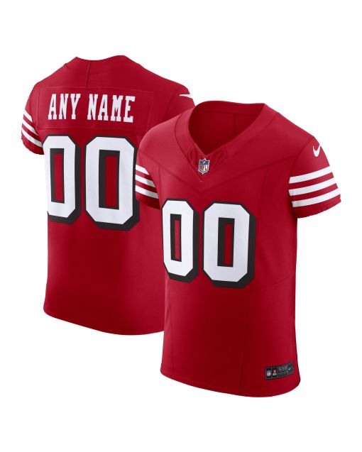 Men’s San Francisco 49ers Scarlet Alternate Vapor F.U.S.E. Elite Custom Jersey