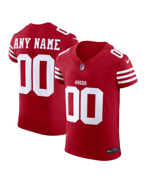 Men’s San Francisco 49ers Scarlet Vapor F.U.S.E. Elite Custom Jersey