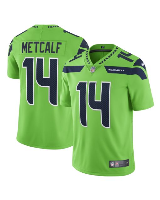Men’s Seattle Seahawks DK Metcalf Neon Green Vapor Limited Player Jersey