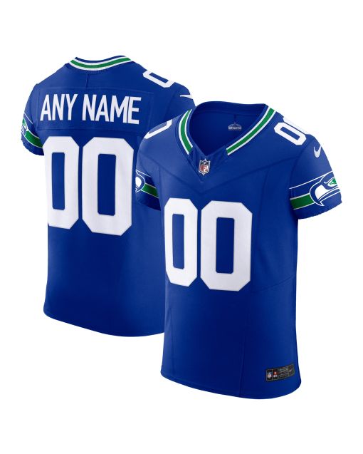 Men’s Seattle Seahawks Men’s Royal Alternate Vapor F.U.S.E. Elite Custom Jersey