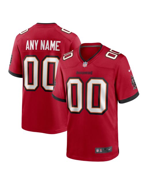 Men’s Tampa Bay Buccaneers Red Custom Game Jersey