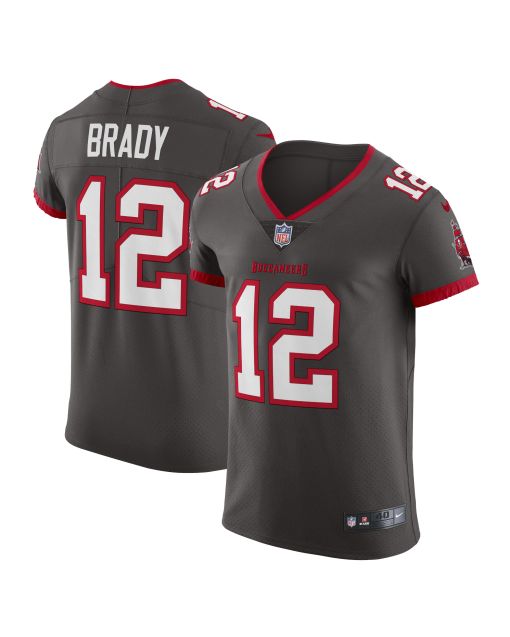 Men’s Tampa Bay Buccaneers Tom Brady Pewter Alternate Vapor Elite Jersey
