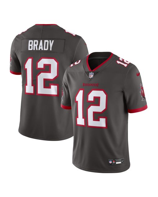 Men’s Tampa Bay Buccaneers Tom Brady Pewter Alternate Vapor Untouchable Limited Jersey