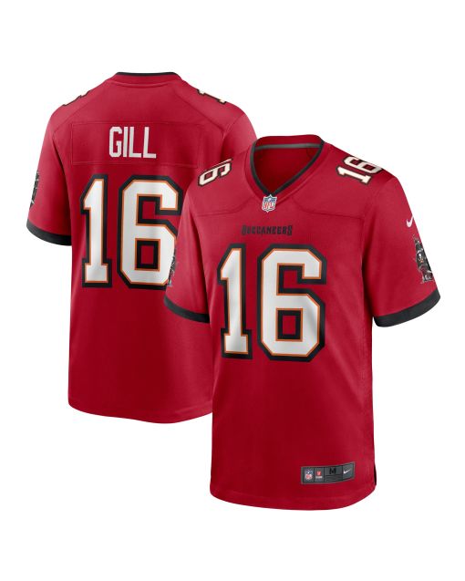 Men’s Tampa Bay Buccaneers Trenton Gill Red Team Game Jersey