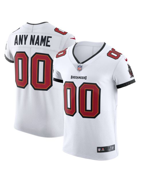 Men’s Tampa Bay Buccaneers White Vapor Elite Custom Jersey