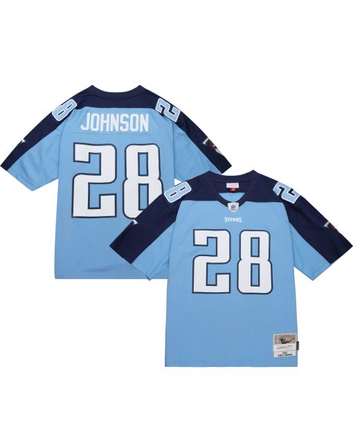 Men’s Tennessee Titans Chris Johnson Mitchell & Ness Light Blue Legacy Jersey